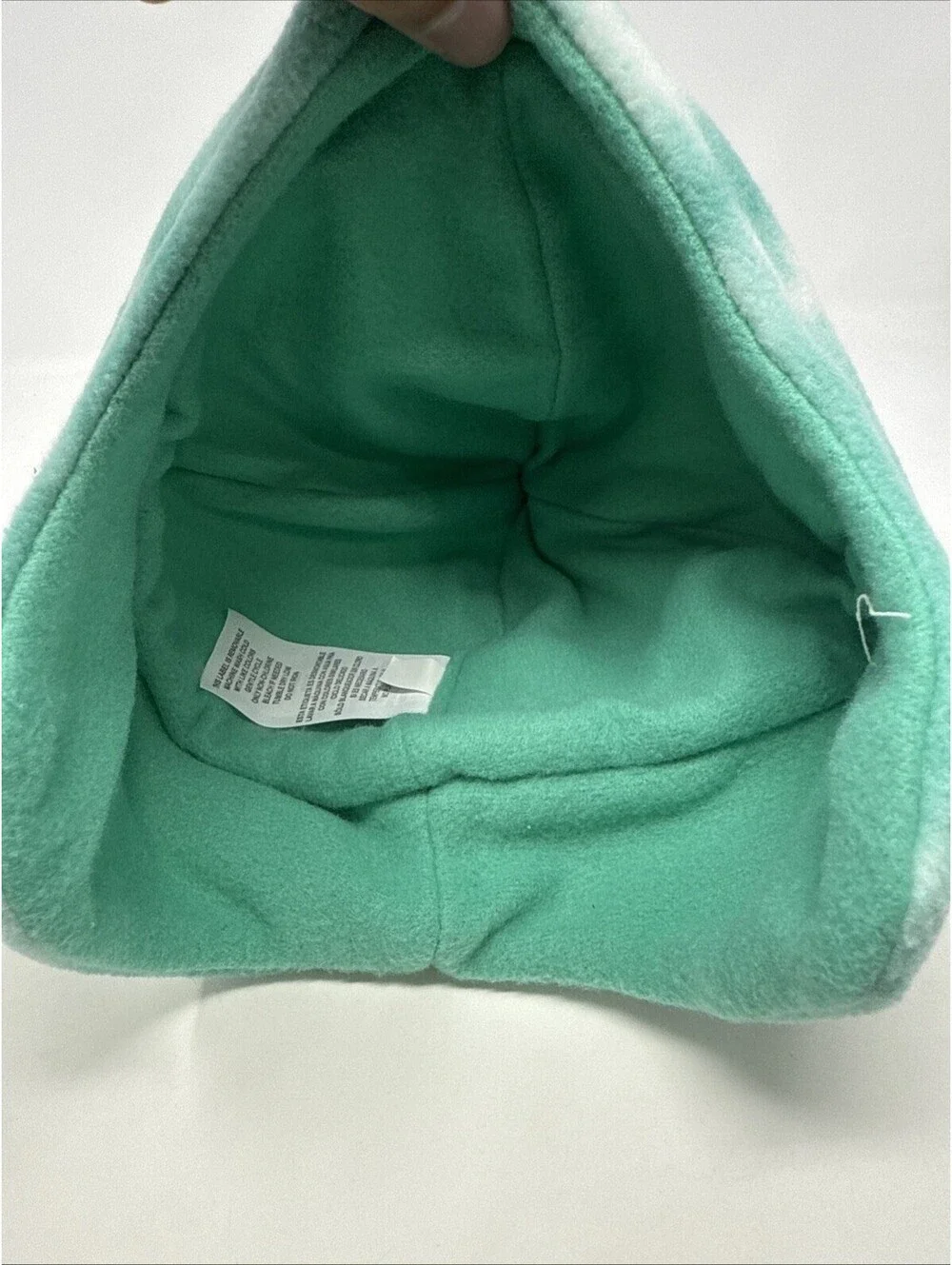 Cat & Jack Aviator Fleece Hat OSFM Teal/White Clouds Pom Pom Ear Flaps A34